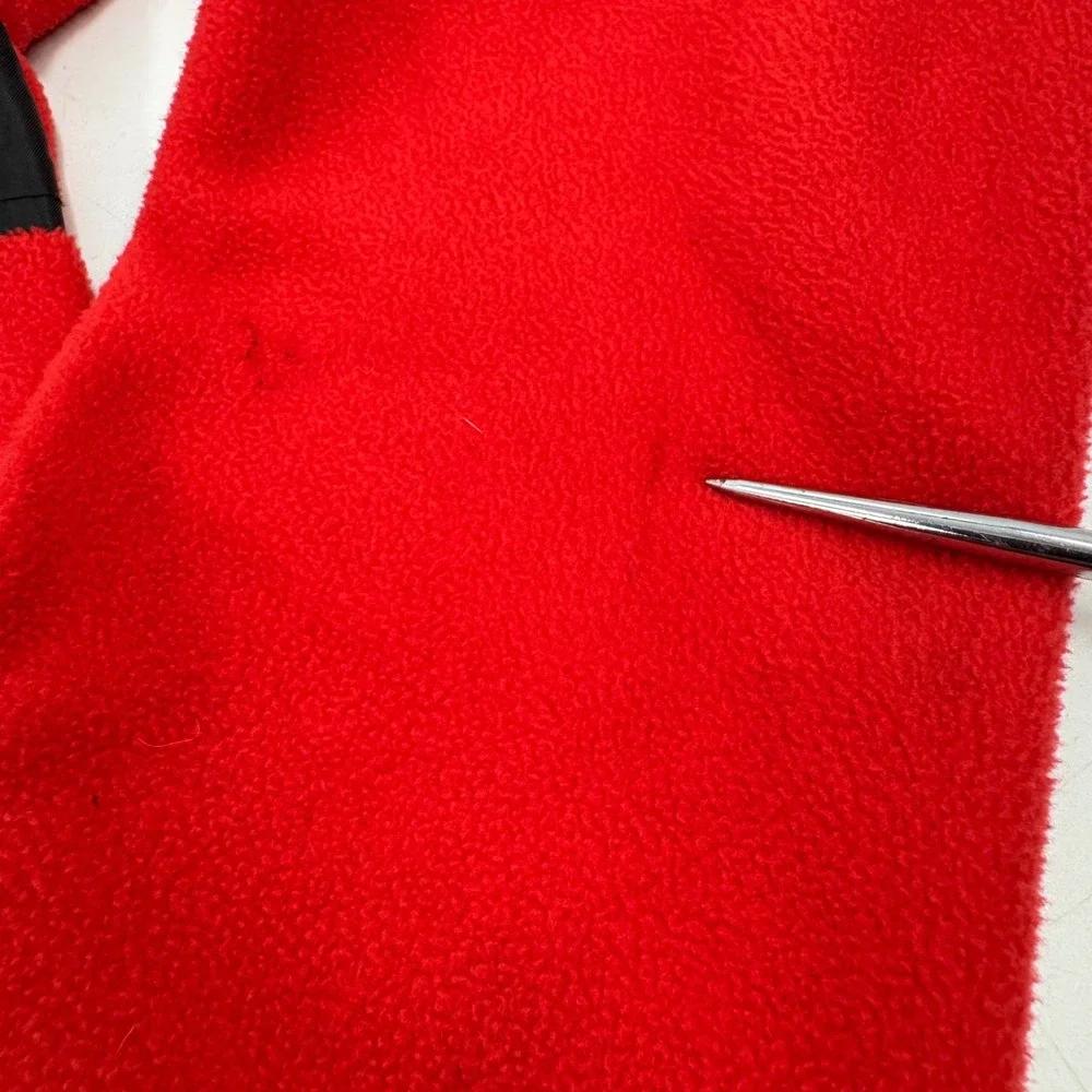 Disney Mickey Mouse‎ Full Zip Fleece Jacket Michael Embroidered Red Black Small